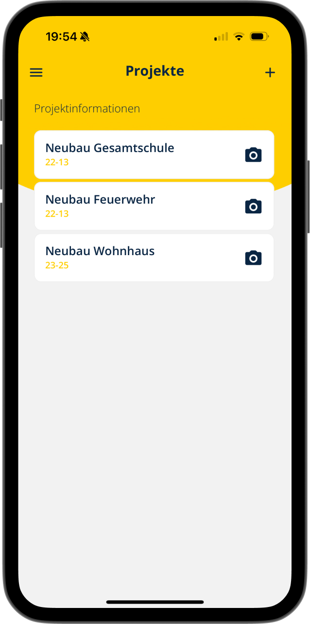 Screenshot der App